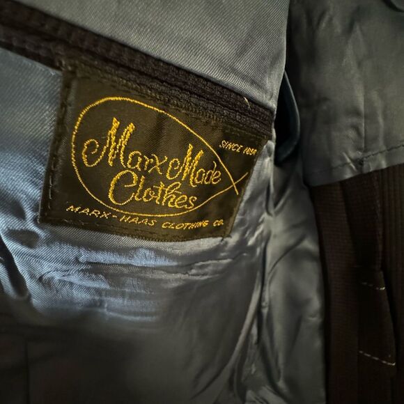 Vintage 1950s Marx-Haas Navy Vintage Men's Blazer Sport Coat Jacket - Size 40 - Picture 6 of 13